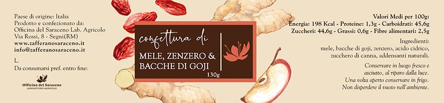 confettura mele zenzero e bacche di goji